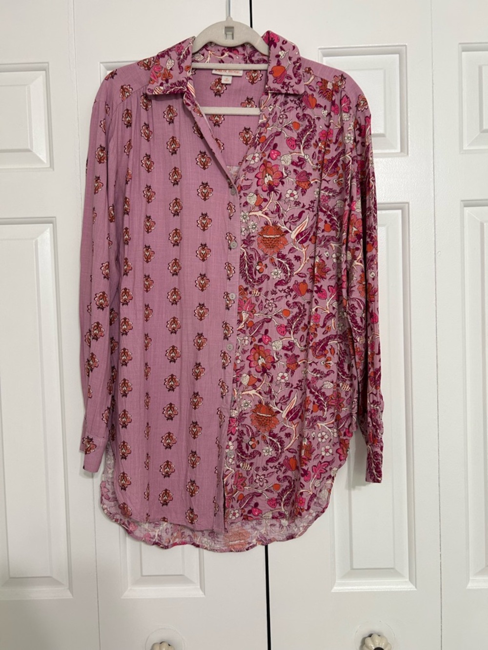 Knox Rose Pink Floral-Print Blouse